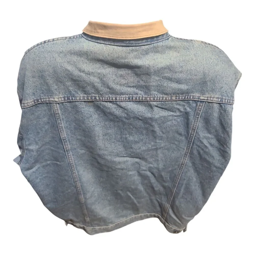 Vtg. 1991 Arizona Jean Co. Denim Jacket Mens XL Made In USA Rugged Distressed
